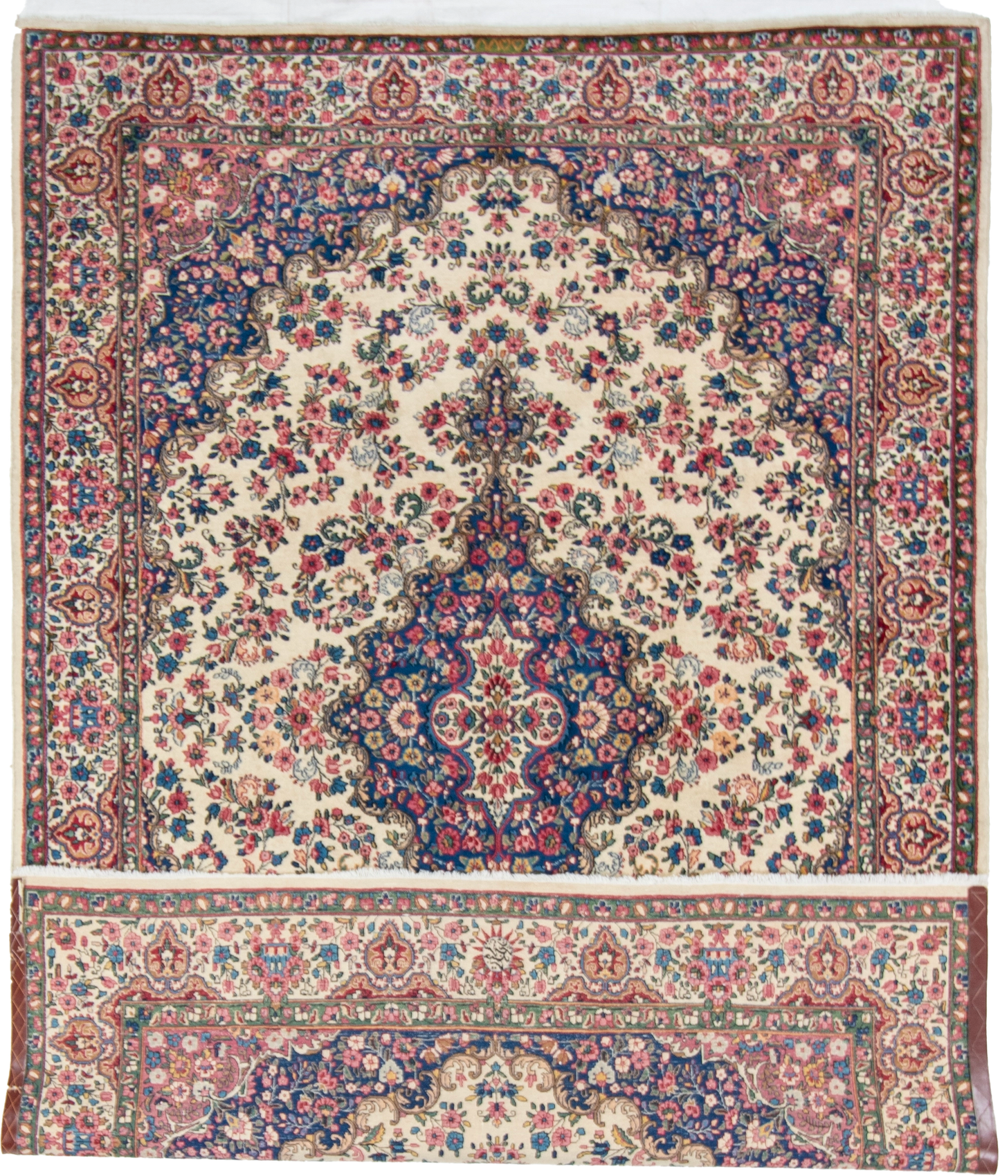 W 6.6 L 9.8 Kerman 100% Wool Hand-Woven All-Over Design - 8298