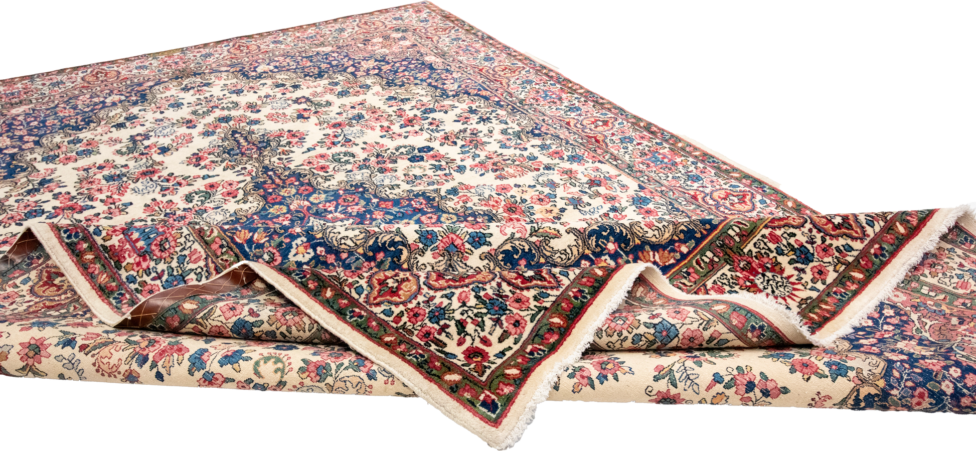 W 6.6 L 9.8 Kerman 100% Wool Hand-Woven All-Over Design - 8298