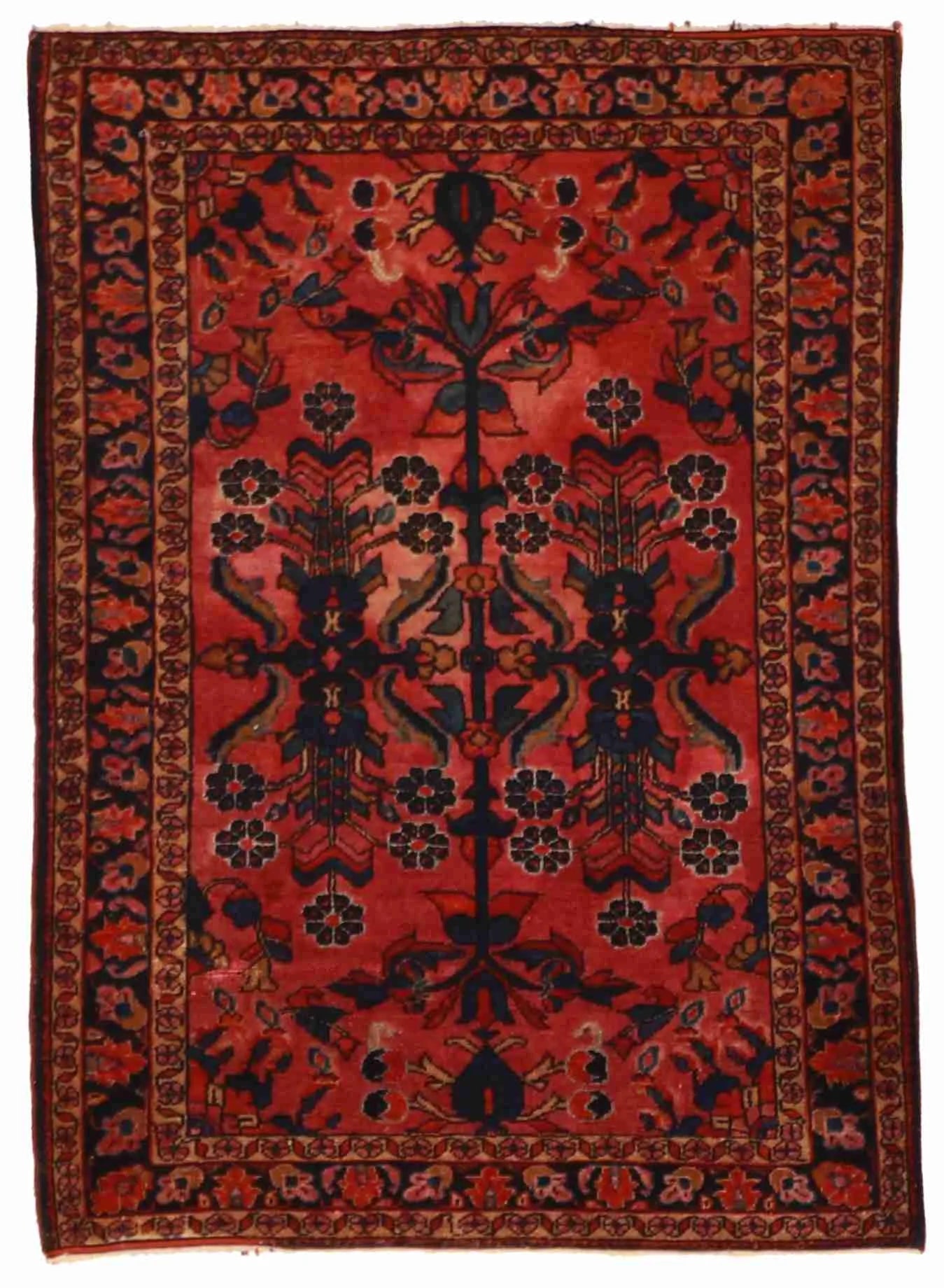 3.5 x 4.1 - Lillihan Wool Floral Rectangle - Finest Hand-Knotted Quality Wool — 8617