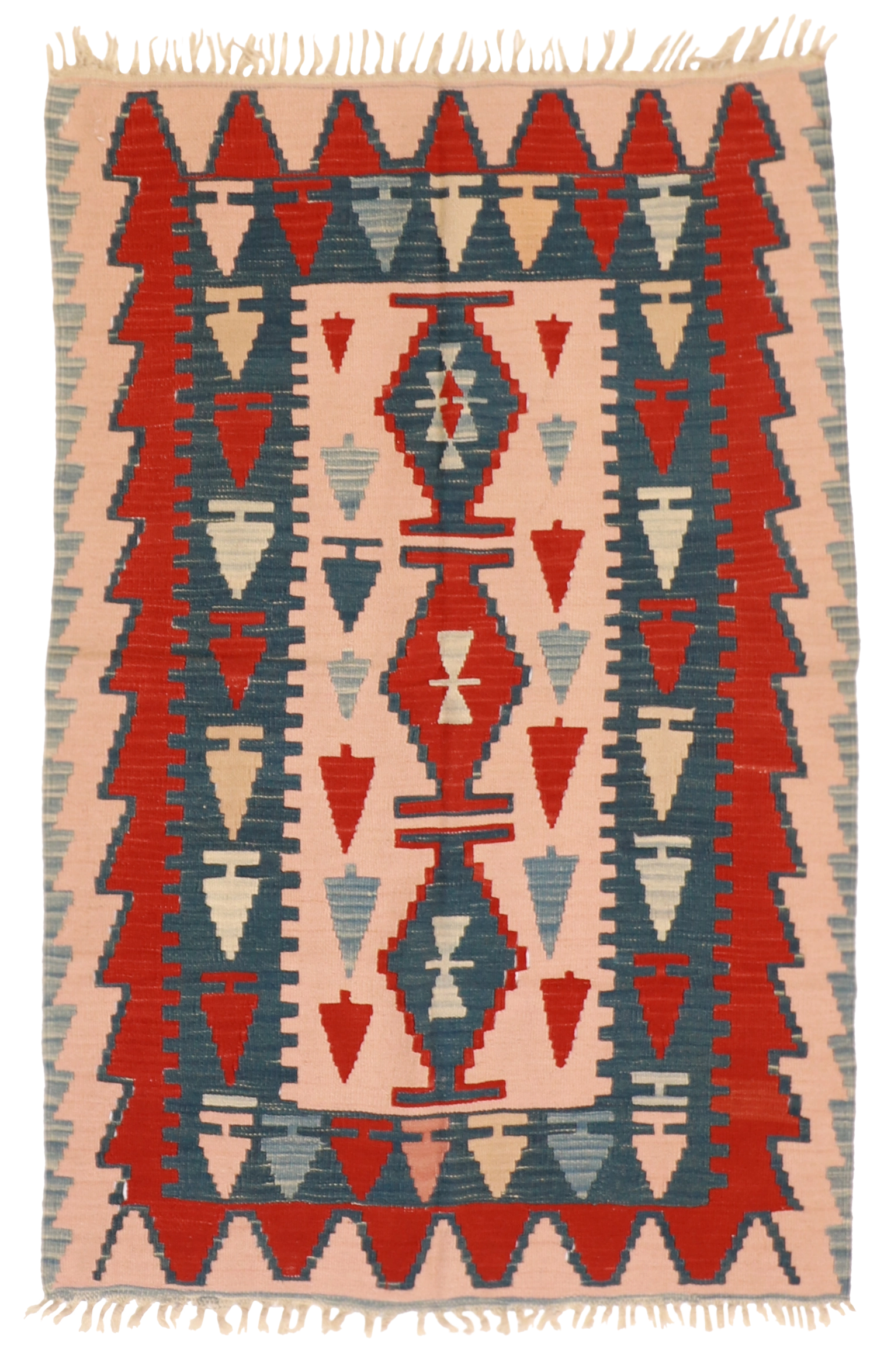 W 4 L 6 Kilim 100% Wool Hand-Woven - 8780