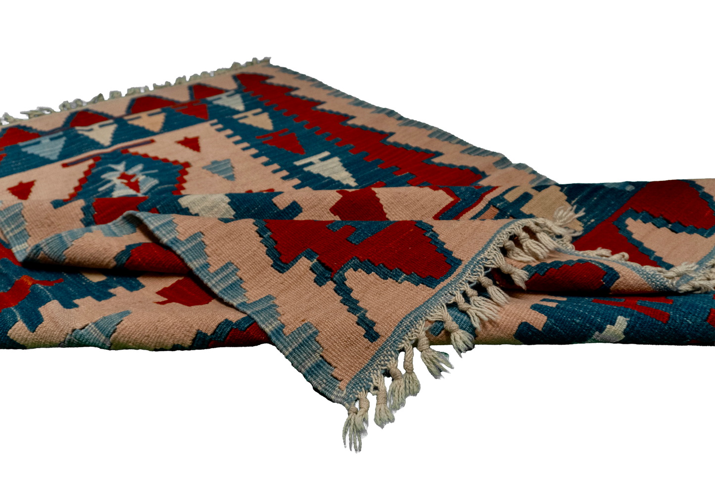 W 4 L 6 Kilim 100% Wool Hand-Woven - 8780