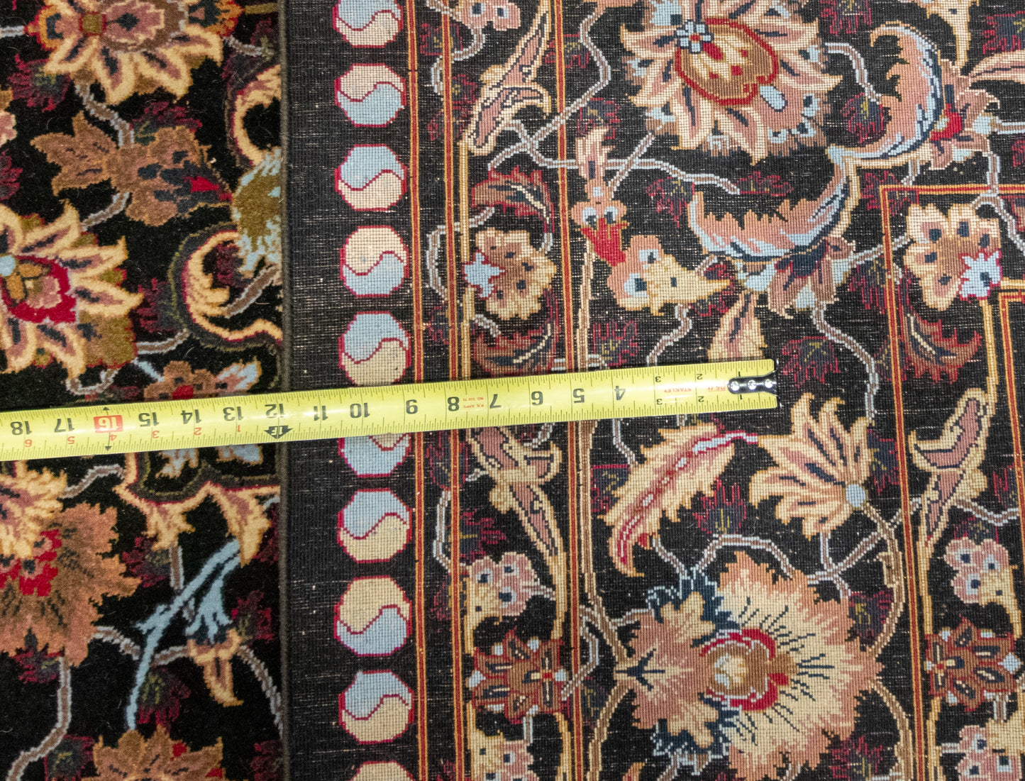 W 8.2 L 11.3 Mashad 100% Wool Hand-Woven All-Over Design - 9013