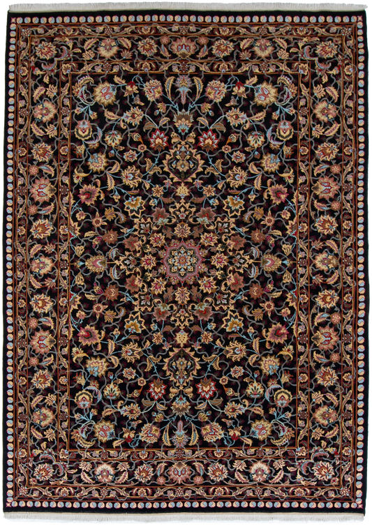 W 8.2 L 11.3 Mashad 100% Wool Hand-Woven All-Over Design - 9013