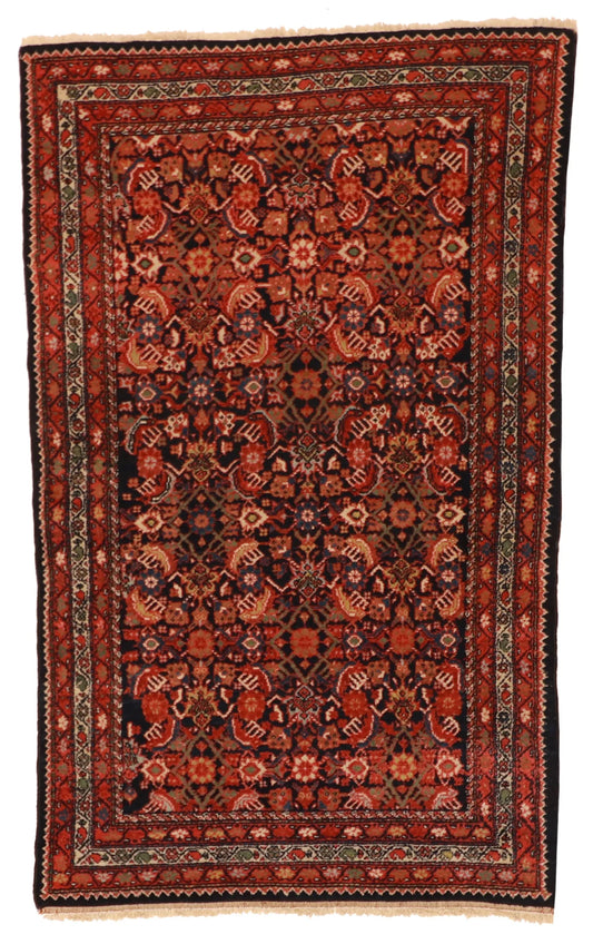 4 x 6.5 - Kurdish Wool Traditional Rectangle - Finest Hand-Knotted Quality Wool — 9072