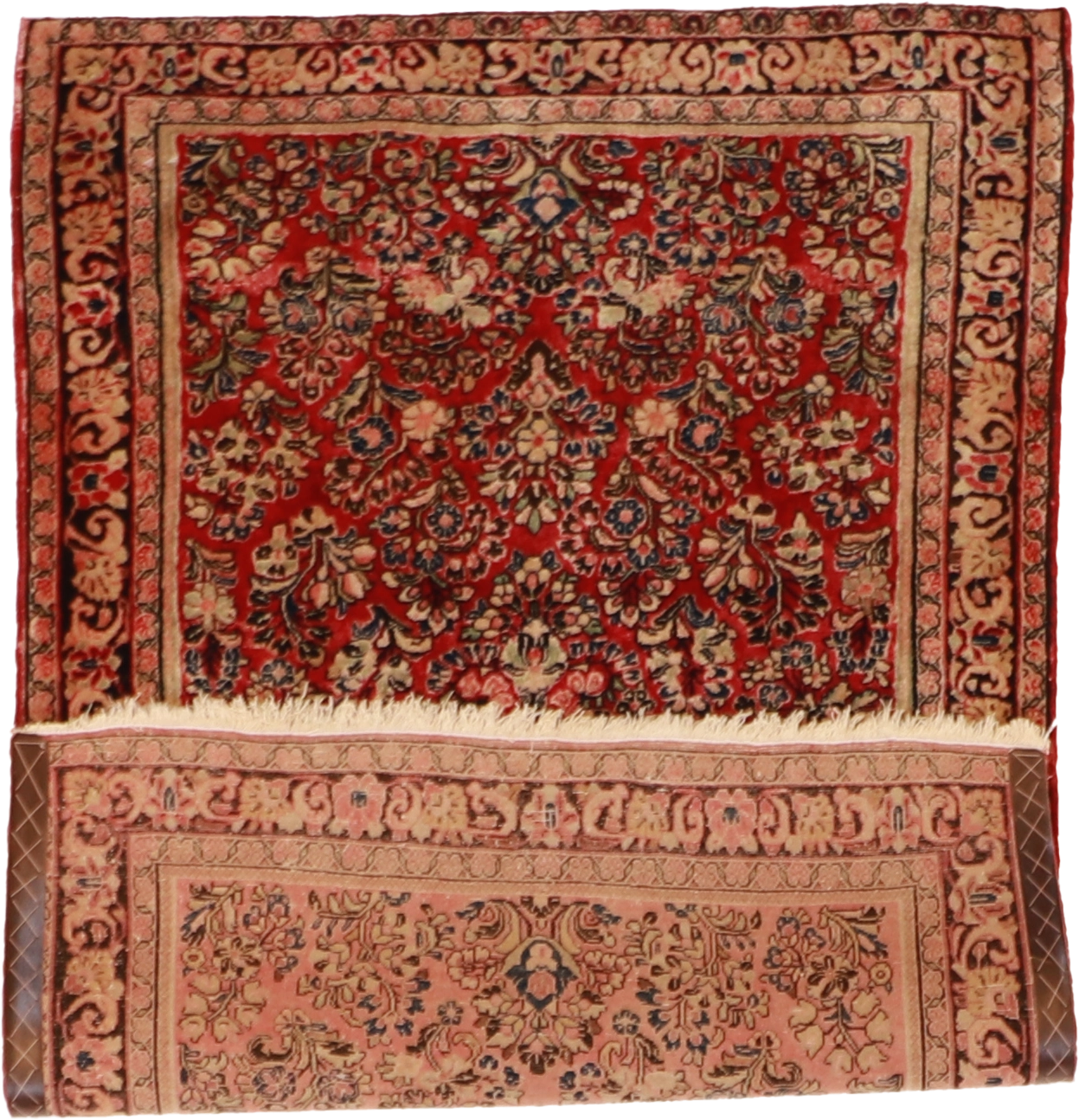 W 3.4 L 4.10 Sarouk Antique 100% Wool Hand-Woven All-Over Design - 9434