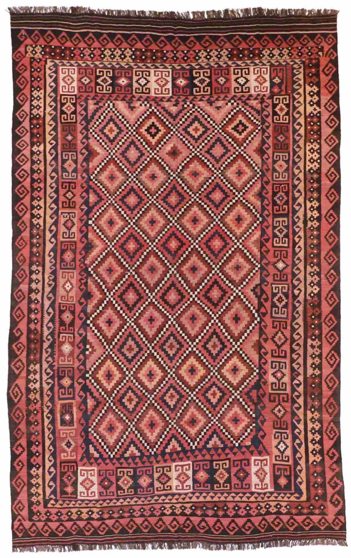 8.3 x 13.2 - Kilim Wool All Over Rectangle - Finest Hand-Made Quality Wool — 9794