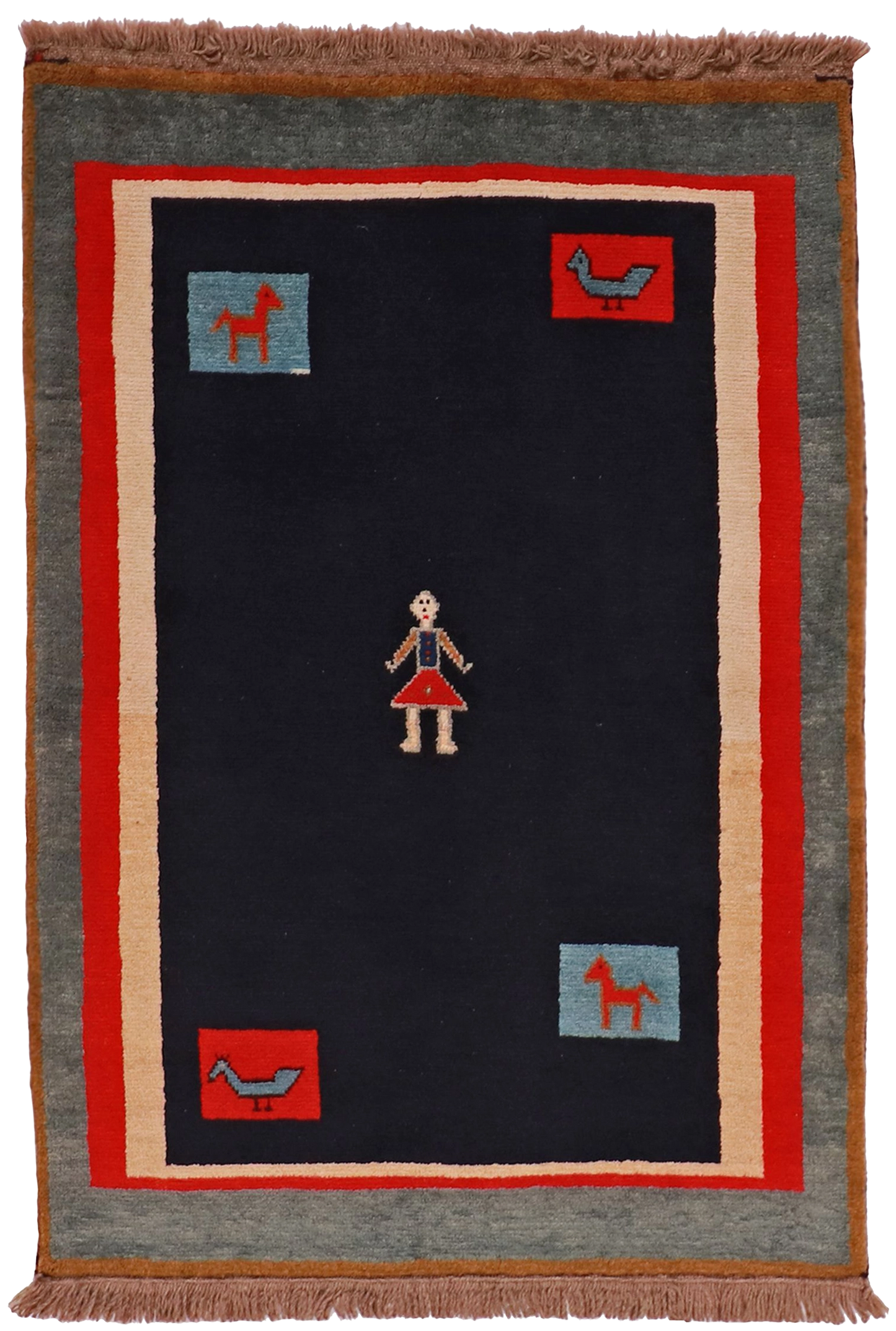 W 3.6 L 5.1 Gabbeh 100% Wool Hand-Woven - 26822