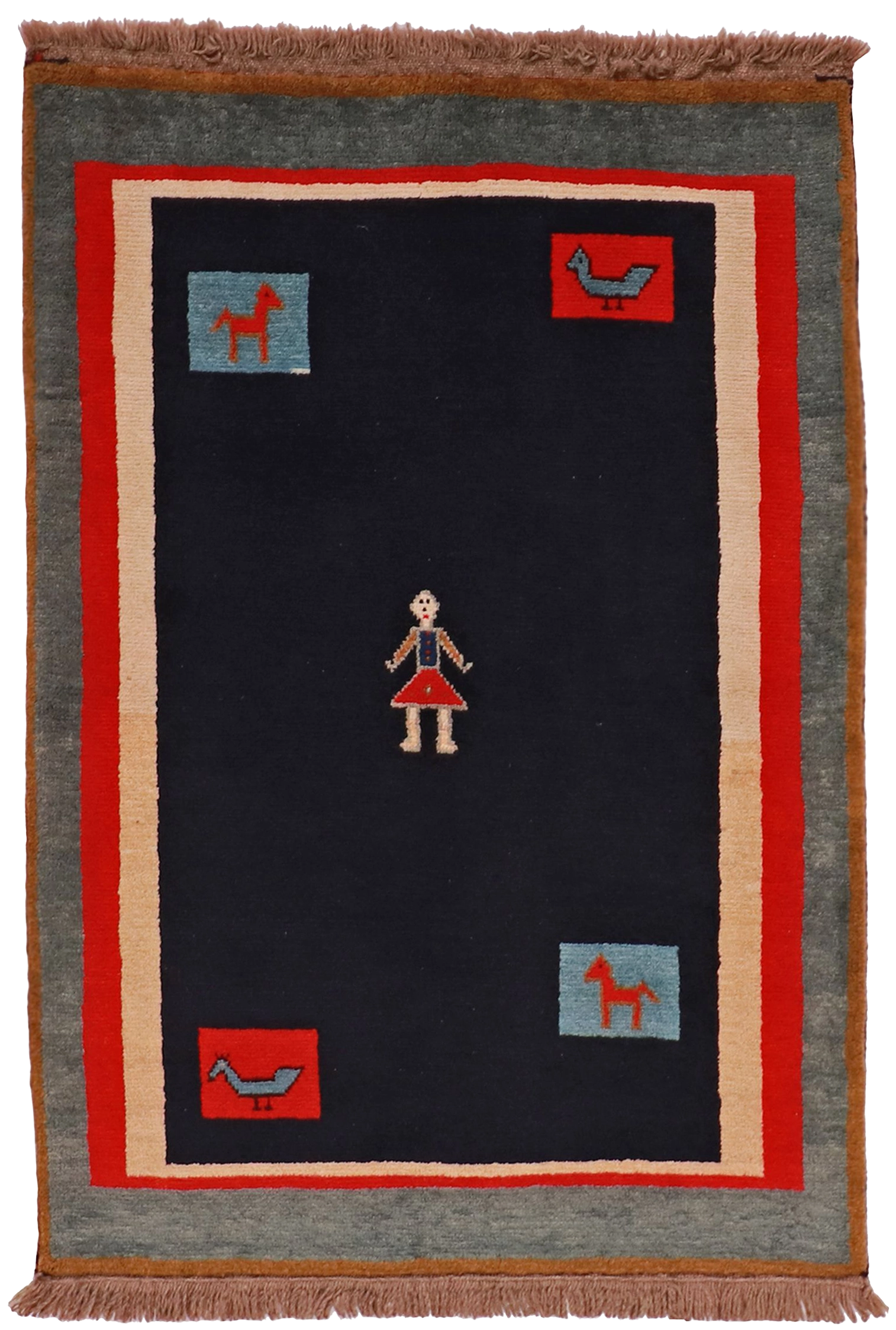 W 3.6 L 5.1 Gabbeh 100% Wool Hand-Woven - 26822