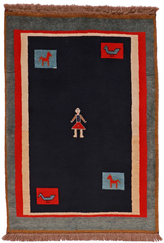 W 3.6 L 5.1 Gabbeh 100% Wool Hand-Woven - 26822