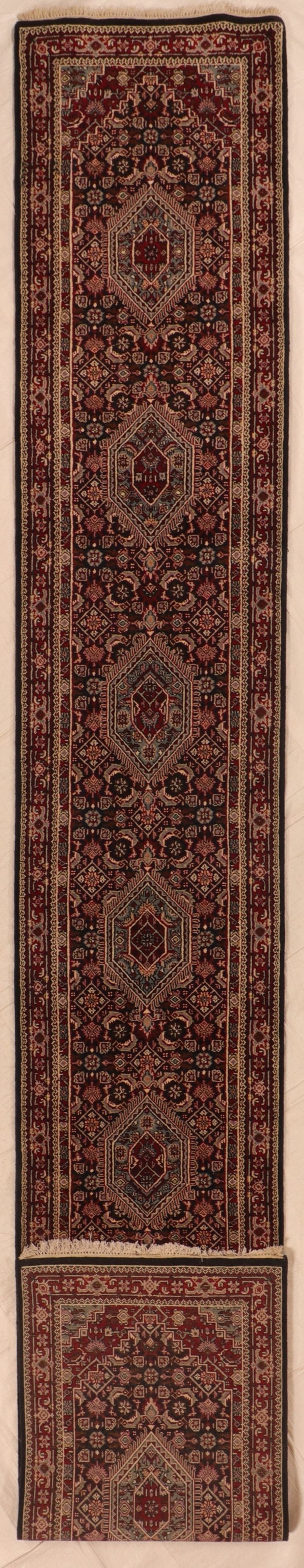 W 2.10 L 19.3 Bijar 100% Wool Hand-Woven Geometric Design - 50148