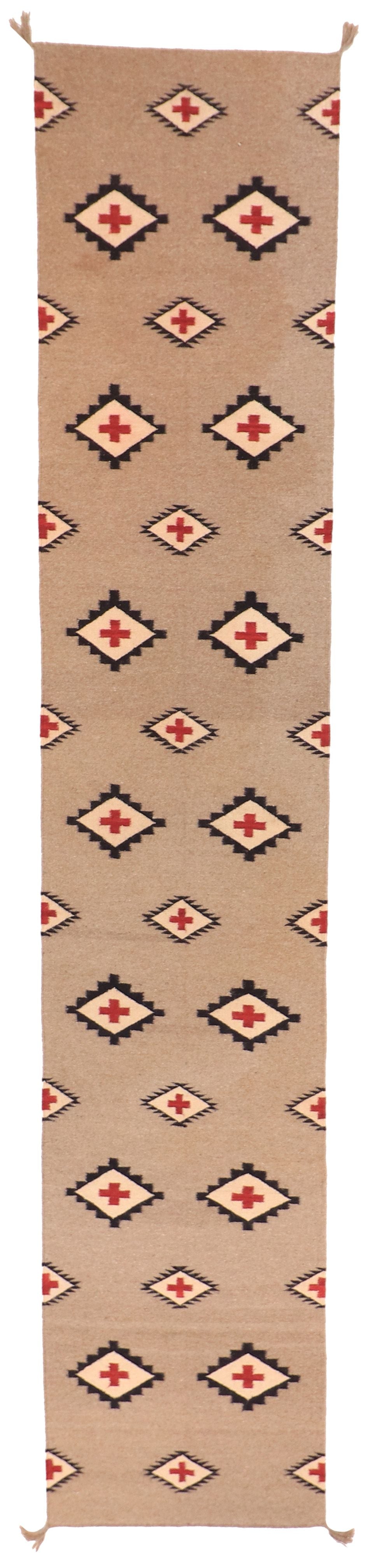 W 3.1 L 15.4 Kilim 100% Wool Hand-Woven All-Over Design - 63606