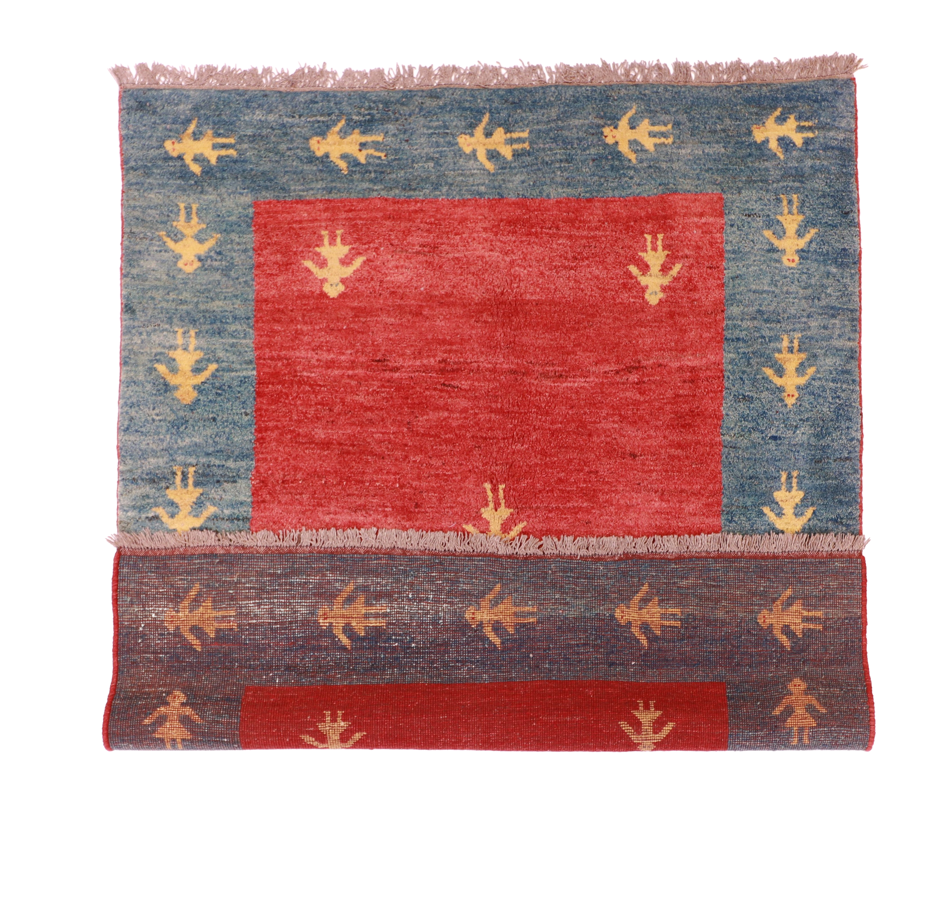 W 6.6 L 7.9 Gabbeh 100% Wool Hand-Woven All-Over Design - 26568