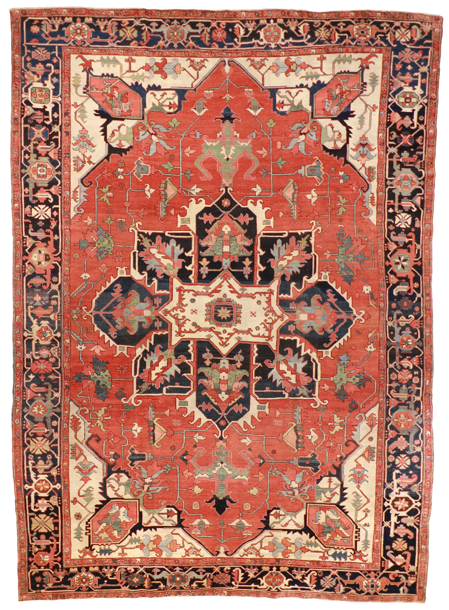W 10.6 L 14.9 Serapie 100% Wool Hand-Woven - 63017
