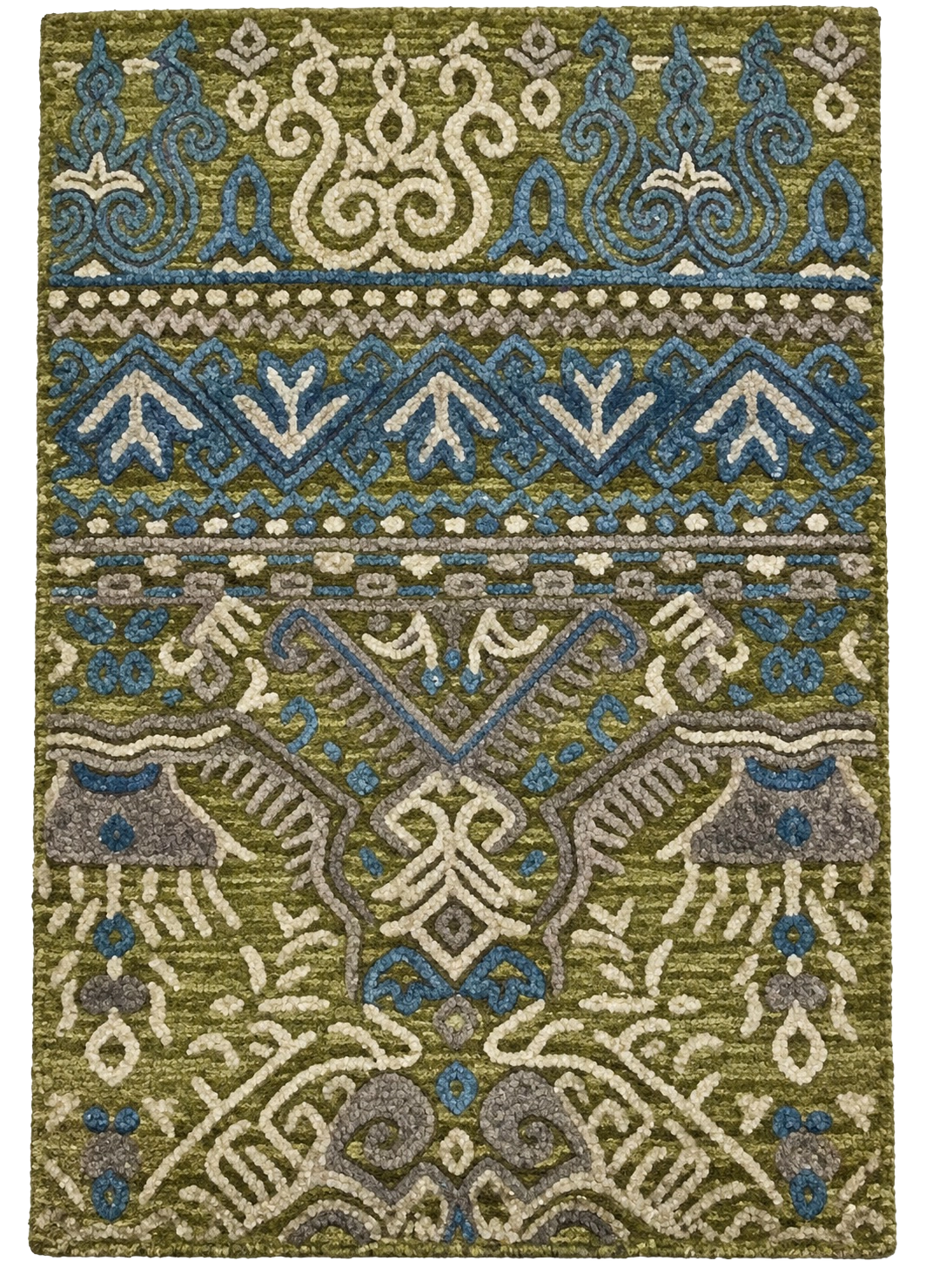 W 2 L 3 Modern 100% Wool Hand-Woven - 64537