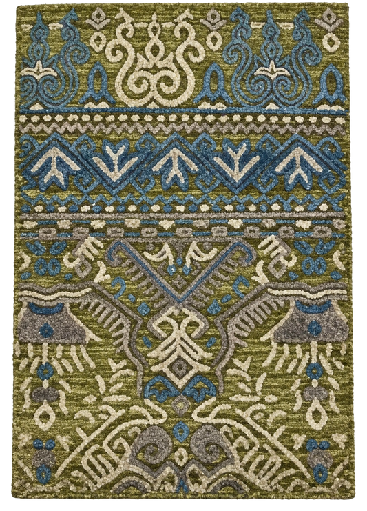 W 2 L 3 Modern 100% Wool Hand-Woven - 64537