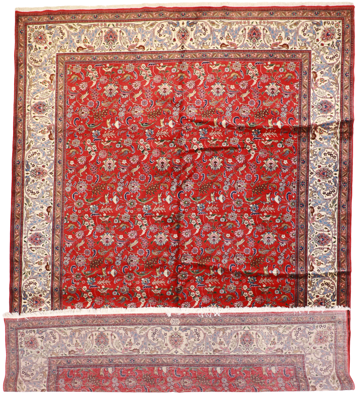 12 x 15 - Tabriz Fine All Over Rectangle - Hand Knotted Rug — 23674